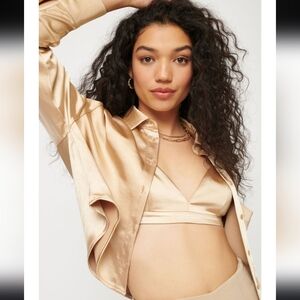 Dynamite Satin Gold Shirt